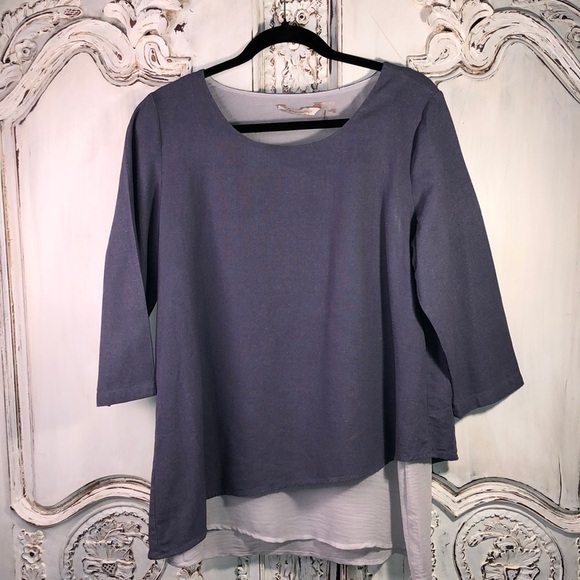 Soft Surroundings Rayon, Linen, Blend Blouse - Picture 1 of 7